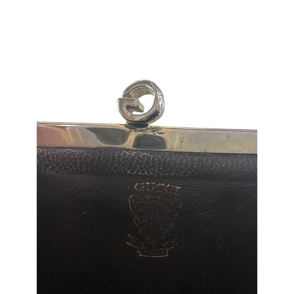 Gucci GG Kiss Lock Leather Coin Pouch -Great Vintage Gucci Find! - Picture 16 of 16